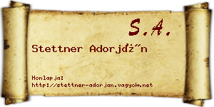 Stettner Adorján névjegykártya